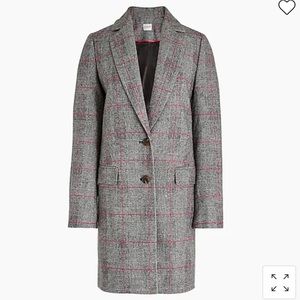 J. Crew Factory Glen Plaid Top Coat